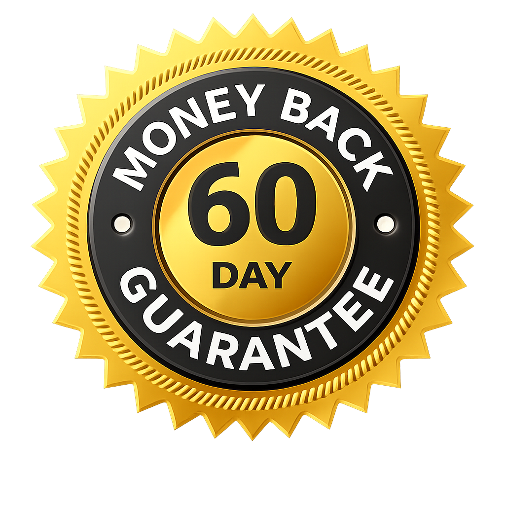 GLPro 60-day money back guarantee seal