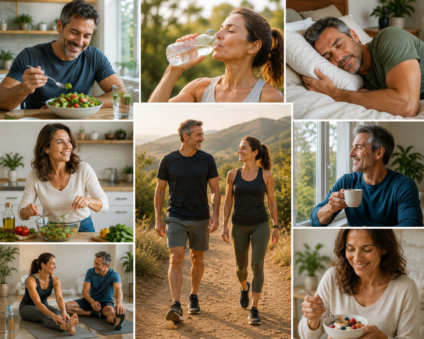 Women experiencing GLPro benefits — energy, healthy eating, weight loss, restful sleep